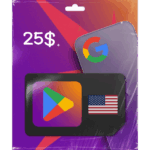 بطاقة قوقل بلاي 25$ (المتجر الامريكي)